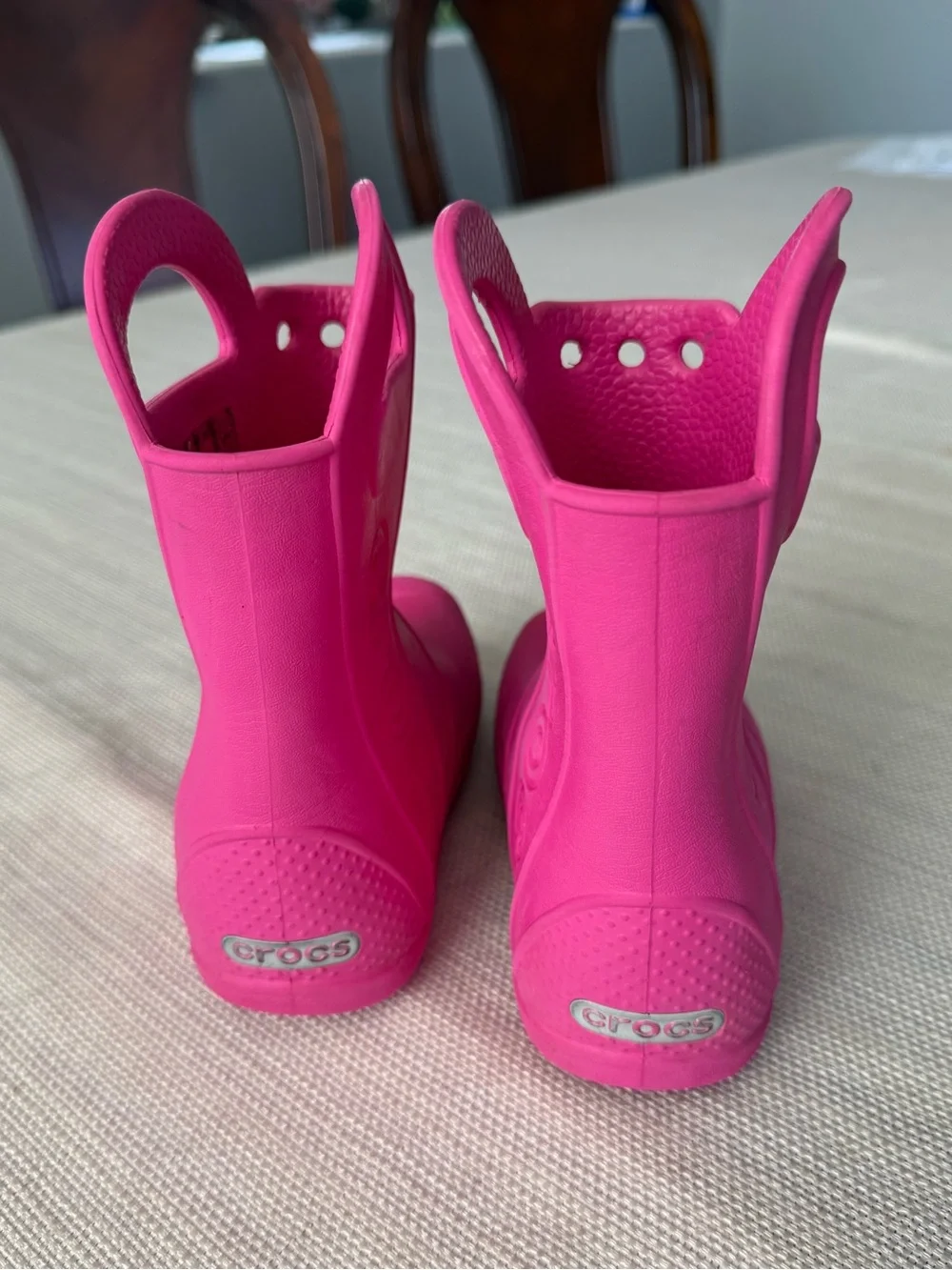 CROCS Kids Pink Handle it waterproof Rain Boots